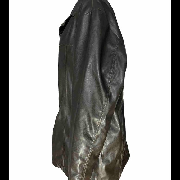 Whispering Smith Men’s Large Brown Button Up Jacket, Pockets Side Pockets, - Picture 3 of 14